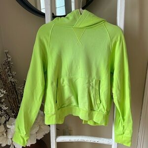 Athleta Lime Green Open Back Hoodie.  Size Small